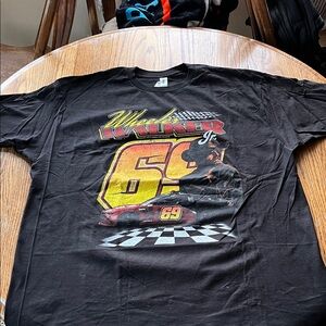 Tultex Black Racing Graphic Men's T-Shirt